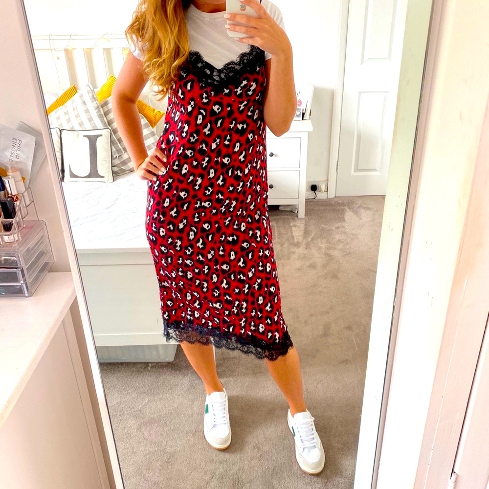 Zara leopard print camisole midi dress - Picture 2 of 10